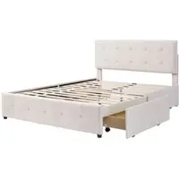 STILVORA Letto per ragazzi/divano letto 140×200 cm, daybed per bambini con letto estraibile, letto matrimoniale con cassetti e attacco per il caricamento, bianco (senza materasso)
