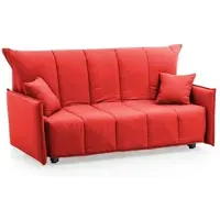 Talamo Italia Divano Letto 3 Posti Ardis 90x190 cm Nero, Sfoderabile Rete Letto Elettrosaldata, Materasso Indeformabile Italy