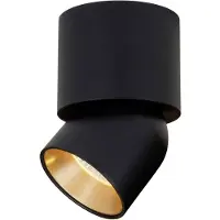 The Light Group Faretto da soffitto LED SLC CUP, nero/oro, 927, Ø 7,5 cm, dimmerabile