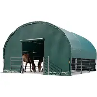 TOOLPORT Box Cavalli 6x6 m telo in PVC 2300 Newton tenda da pascolo - fissaggio per terreno - verde