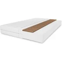FURNILINE24 Materasso FUN 90x200x20 con materassino in cocco COPRIMATERASSO BEN FISSATO