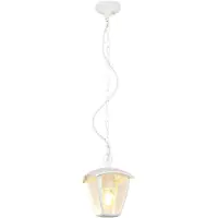 TRIO Lighting Lampada a sospensione da esterno VENTA, bianca, 17 x 17 cm, metallo, IP44