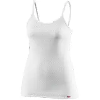 Löffler Women's Spaghetti Top Grid Transtex Light Intimo sintetico Donna (38, bianco/grigio)