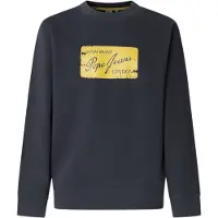 Pepe Jeans per uomo. PM5800143 Felpa blu navy Suen Crew (L), Casual, Cotone