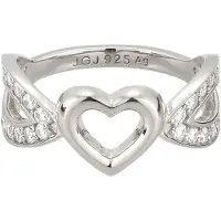 Elli Anello 'Heart' argento