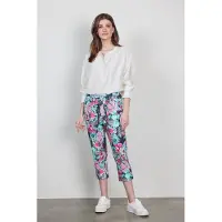 DIDI Travel Capri Journal Print In Dark Shadow With Floral Medley Taglia: 38 | Pantaloni da completo Outlet | Donna | Ciano