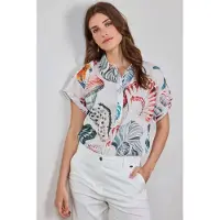 DIDI Loose Blouse Sierra In Offwhite With Ocean Treasures Xl Prin Taglia: 34 | Magliette intime Outlet | Donna | Bianco
