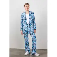 DIDI Travel Pants Paseo In Offwhite With Blue Azur Fusion Print Taglia: 36 | Pantaloni da completo Outlet | Donna | Blu