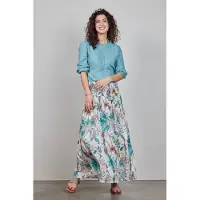 DIDI Smocked Skirt Magic In Offwhite With Palm Festival Print Taglia: 48 | Maxi gonne Outlet | Donna | Bianco