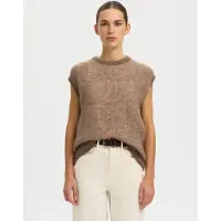 Selected Gilet A Maglia Donne Marrone XL