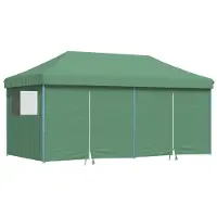 Syfax Tendone per Feste Pieghevole Pop-Up con 4 Pareti Verde