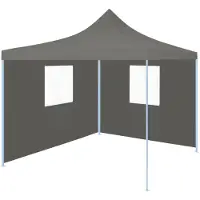 Syfax Tendone per Feste Pieghevole Pop-Up con 2 Pareti 3x3m Antracite