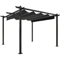 Syfax Pergola da Giardino con Tetto Retrattile 3x3 m Antracite
