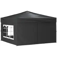 Syfax Tenda per Feste Pieghevole con Pareti Laterali Antracite 3x3 m