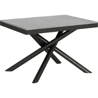 Itamoby - Tavolo allungabile 120/224x90 cm Famas Evolution cemento telaio e gambe antracite