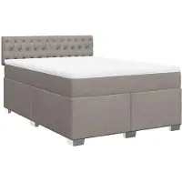 Syfax Giroletto a Molle con Materasso Tortora 160x200 cm in Tessuto