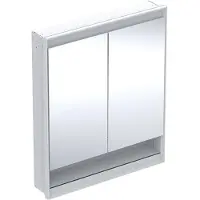 Geberit ONE armoire de toilette avec ComfortLight, 2 portes, montage encastré, avec niche, 75x90x15cm, 505.822.00.2, 505.822.00.2
