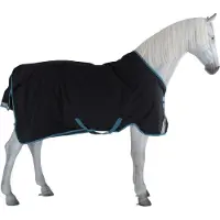 Horseware Amigo Bravo 12 50g Turnout Rain Blanket Navy/Turquoise, blanket size:130 cm / 6'0