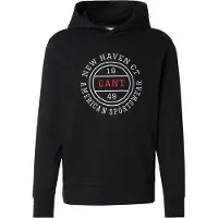 Gant Graphic Hoodie Black Taglia: M | Felpe con cappuccio Outlet | Uomo | Nero