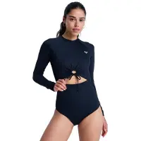 Roxy Muta Shorty Da Donna A Maniche Lunghe Con Cerniera Posteriore Beach Essential