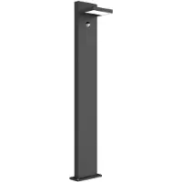 LUCANDE Lampione a LED Silvan, antracite, 100 cm, con sensore