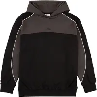 FILA Rivoli Loose Blocked Hoodie Black-dark Shadow Taglia: S | Felpe con cappuccio Outlet | Uomo | Nero