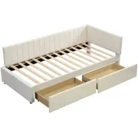 OKWISH Divano letto, Divano con funzione letto, Divano matrimoniale pieghevole, schienale regolabile in tre direzioni, tessuto traspirante in cotone e lino, Beige