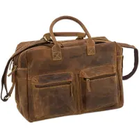Greenburry Vintage Valigetta Vera Pelle 40 cm marrone