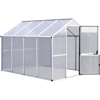 KGT Callas IV serra in plastica Serra propagatrice Serra 6,81 m² tetto a falde