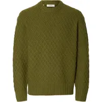 Selected Maglione Girocollo Uomini Verde S