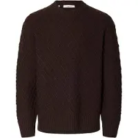 Selected Maglione Girocollo Uomini Marrone S