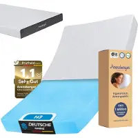 Arensberger ANNA, materasso in schiuma di gel 180x200 cm - Schiuma di gel NANOCELL da 13 cm - Durezza H3 - Traspirante - Rivestimento sfoderabile 240g/m²