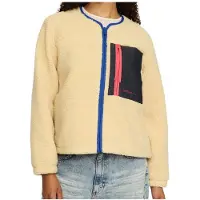 Selfhood Women's Pocket Teddy Giacca in pile Donna (S, beige)