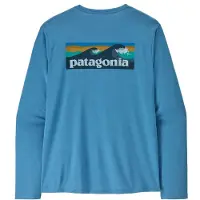 Patagonia L/S Cap Cool Daily Shirt Boardshort Logo Maglia funzionale Uomo (XS, blu)