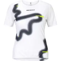 SCOTT - T-shirt leggero e traspirante - RC Run SS Tee W White/Black in Poliestere Riciclato - Taglia L - Bianco