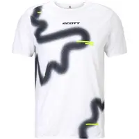 SCOTT - T-shirt leggero e traspirante - RC Run SS Tee M White/Black per Uomo in Poliestere Riciclato - Taglia L - Nero