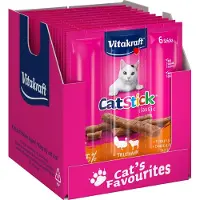 Vitakraft SNACK PER GATTI 'CAT-STICK' 18 gr, Gusto tacchino e agnello - Conf. 3 pezzi