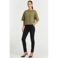 Summum Woman 3/4 Sleeve Embellished Sweatshirt Combat Green Taglia: XL | Camicie Outlet | Donna | Verde