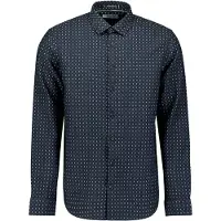 No-excess Camicia blu scuro / color fango / bianco lana
