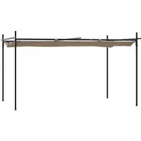 Syfax Pergola con Tetto Retrattile Tortora 395x292x230 cm