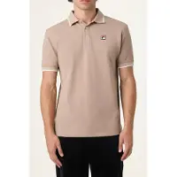 FILA Biella Regular Tipped Polo Shirt Taupe Gray Taglia: M | Polo Outlet | Uomo | Nero