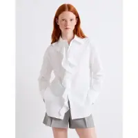Marella per donna. 2613111071200 Camicia bianca Millfalesia (42), Bianco, Casual, Da sera, Cotone, Classico, Manica lunga