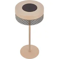 Briloner Lampada da tavolo a batteria Booha, beige, metallo, IP44, dimmerabile