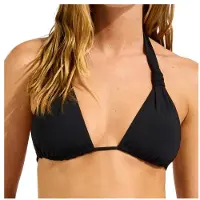 Seafolly Collective Multi Fit Longline Tri Parte superiore bikini Donna (32, nero)