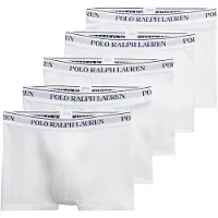 Ralph Lauren per uomo. 714864292010 Confezione da 5 boxer Basics bianchi (XL), Bianco, Homewear, Cotone