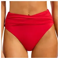 Seafolly Women's Collective High Waist Wrap Front Pant Parte inferiore bikini Donna (32, blu)