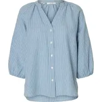 Selected Camicia Con Maniche A 3/4 Donne Blu 42