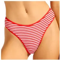 Seafolly Clubhouse High Leg Pant Parte inferiore bikini Donna (42, rosso/fuchsia)