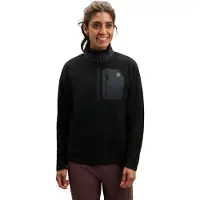 Black Diamond Women's Rift Half Zip Fleece Jacket Pullover in pile Donna (M, nero)