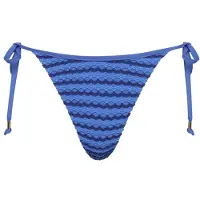 Seafolly Women's Mesh Effect Tie Side Rio Pant Parte inferiore bikini Donna (38, blu)